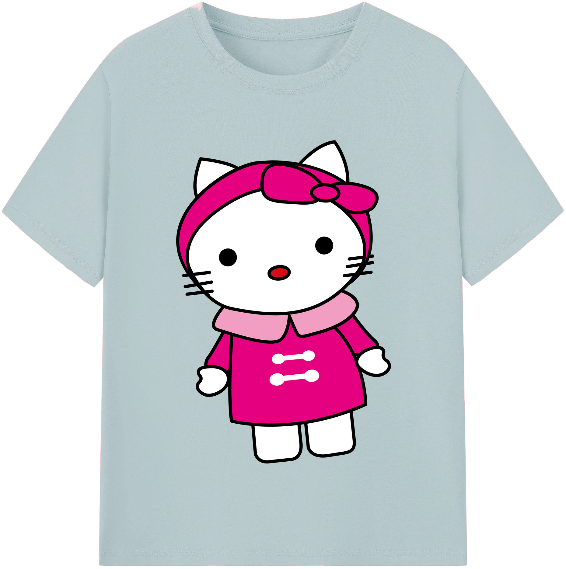 （画像用） Hello Kitty ハローキティ 綿100％半袖Tシャツ（フロントプリント）